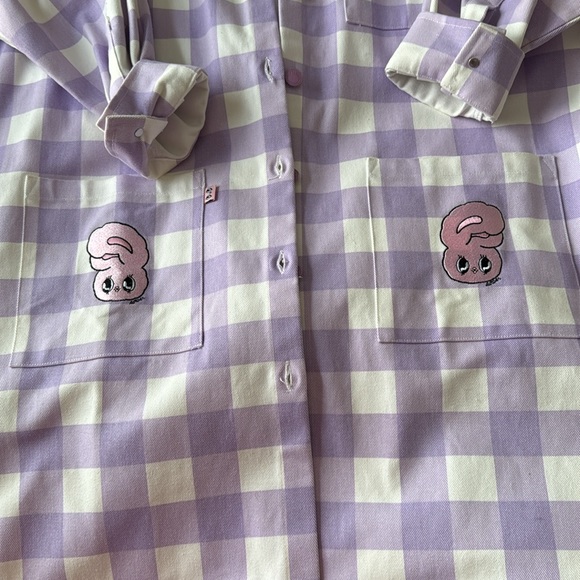 Lazy Oaf x Esther Kim gingham denim jacket - Picture 3 of 3